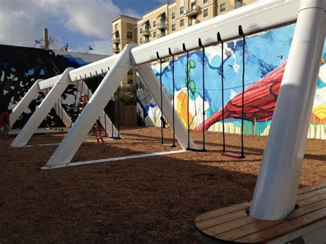 Musical Swings Swinging In Downtown