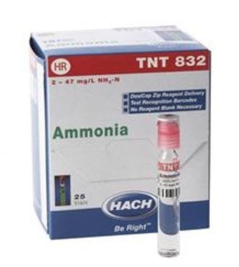 Hach Ammonia Tntplus High Range 2 47 Mgl Nh3 N 25 Testspack