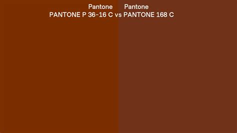 Pantone P 36 16 C Vs Pantone 168 C Side By Side Comparison