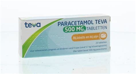 Teva Paracetamol Mg Tabletten Nu Medicijnen Nl