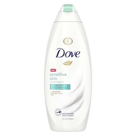 Dove Sensitive Skin Long Lasting Gentle Hypoallergenic Body Wash 20 Fl Oz