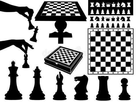 Chess Pieces Set Stock Vector Illustration Of Design 29314282