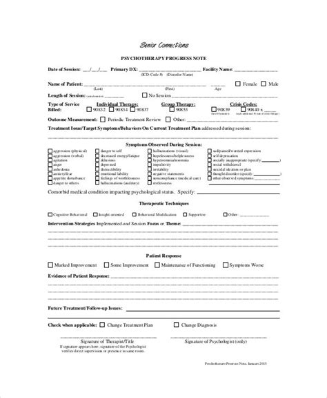 Counselling Session Notes Template Parahyena