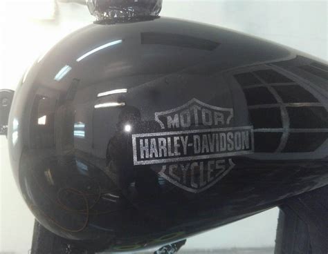 Ghost Flame Paint Job on a Harley tank | TD Customs