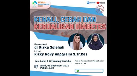 Live Streaming Webinar Kaffah Klinik Sehat KENALI CEGAH DAN