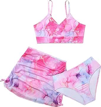 Amazon Cozyease Girls Piece Set Floral Print Bikini Swimsuit