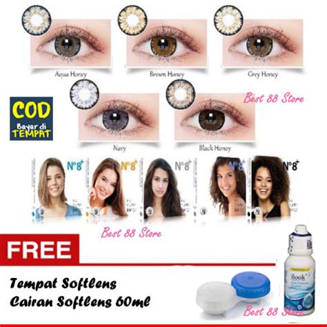X2 Ice Nude N8 Plus 16mm Softlens Gratis Cairan 60ml Dan Tempat Softlens Lazada Indonesia