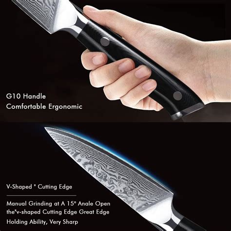 Turwho Cuchillo Profesional De Pulgadas Cuchillos De Cocina De