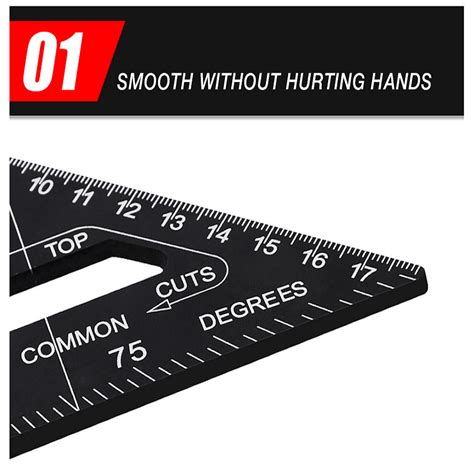 Angle Ruler Inch Inch Metric Aluminum Alloy Triangular Measuring