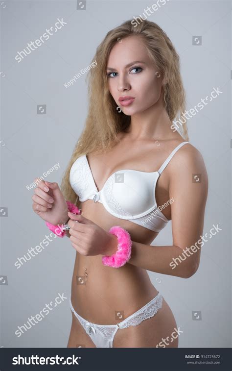 Woman Underwear Bite Handcuffs Bdsm Sex Stock Photo 314723672