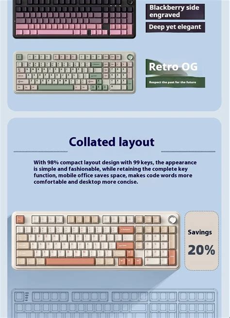 Monka K Wireless Three Mode Retro Mechanical Keyboard Customized Hot Plug Gateway Structure
