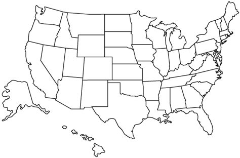 Blank Map Of States Quiz