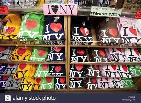 I love NY t-shirts in souvenir shop, New York Stock Photo: 86251916 - Alamy