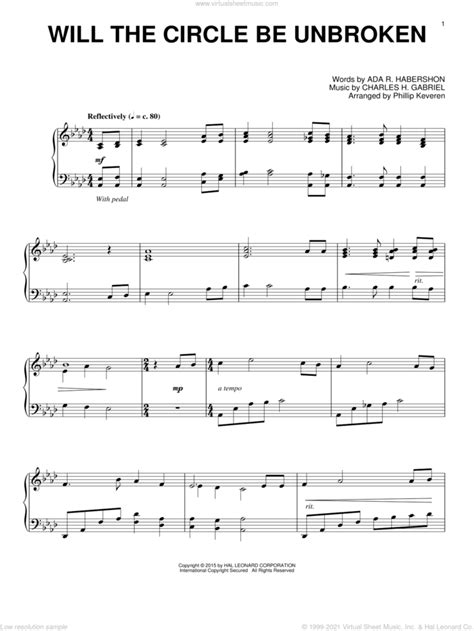 Will The Circle Be Unbroken Arr Phillip Keveren Sheet Music