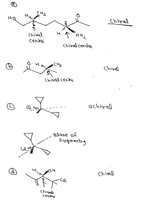 Solved 5 Determine If The Following Molecules Are Chiral Or Achiral