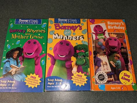 Barney And Friends Collection Barneys Best Manners Vhs 1993 Birthday Lot Of 3 45986990211 Ebay