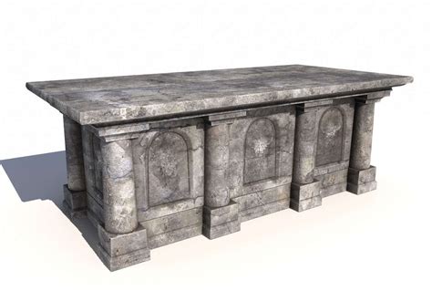 Old Stone Altar 3 - 3D Model by 32cm