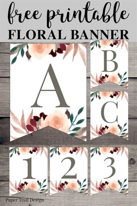 Fall Floral Alphabet Banner Letters Free Printable Artofit