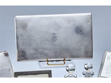 BOÎTE rectangulaire en argent uni intérieur bois