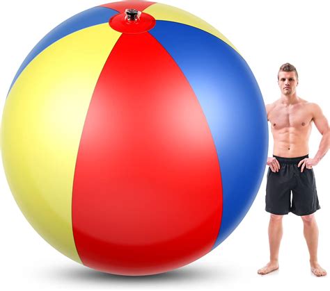 78 Inch Giant Beach Ball Jumbo Inflatable Balls Oversized Adult Beach Toys Plastic