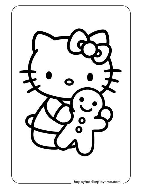 Free Printable Hello Kitty Christmas Coloring Pages - Happy Toddler