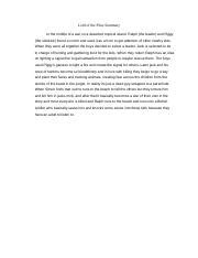 Lord Of The Flies Summary Docx Lord Of The Flies Summary In The