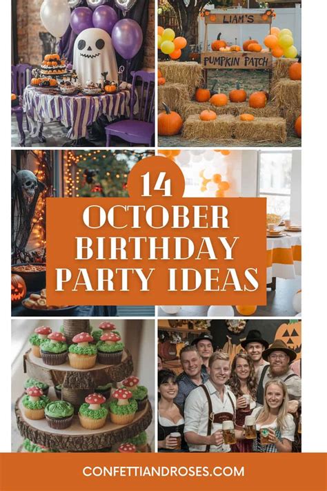 14 Fun October Birthday Party Ideas That Everyone Will Love 🎉 • Confetti & Roses