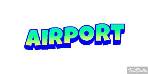 Airport Word Animated GIF Logo Designs