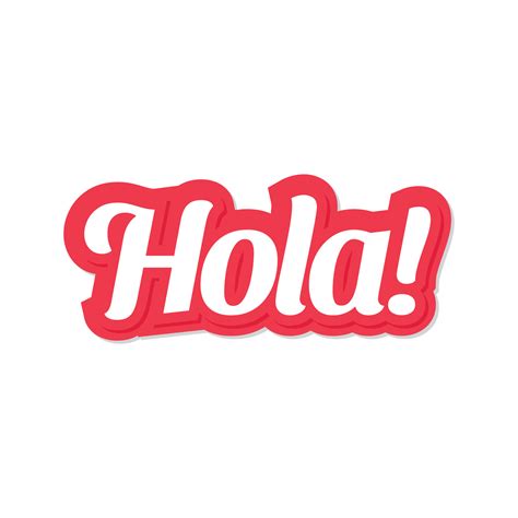 hola vector lettering isolated  vector art  vecteezy