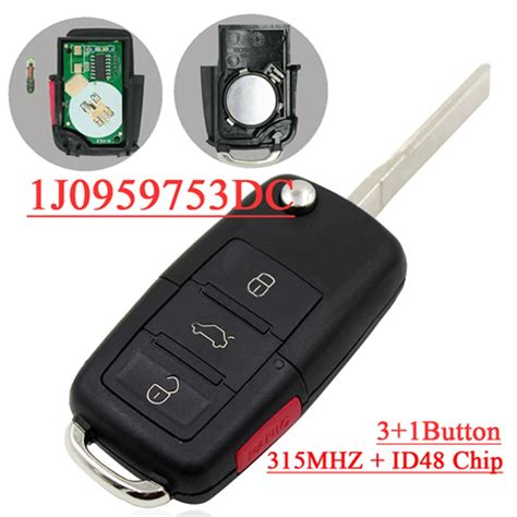 4 3 1 Buttons Remote Key For 2002 2005 Volkswagen Beetle Jetta ID48