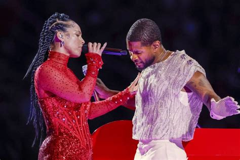 In Photos Usher Alicia Keys Rock The Stage At Super Bowl Lviii Halftime Show All Photos