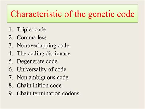 Genetic code ppt | PPT