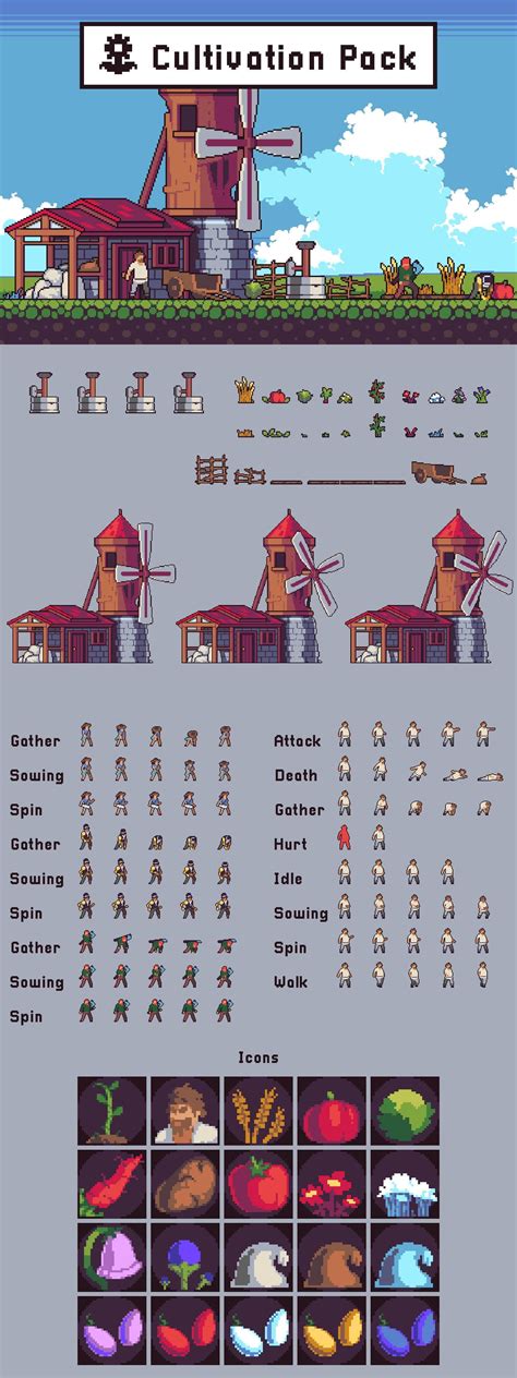 This Is The Farming Pixel Art Game Assets Pack A Themed Set Of