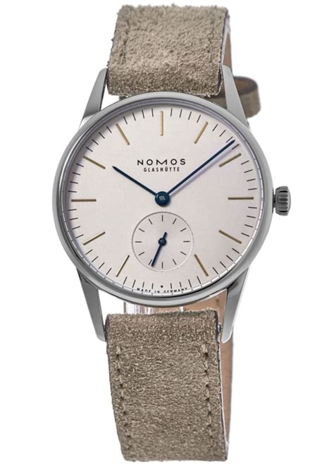 Nomos Glashutte Orion 33 White Dial Leather Strap Women's Watch 321