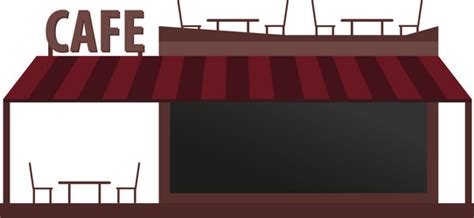 Street Cafe Coffeeshop City Cafe Flat Design Vector Image