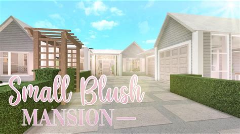 Roblox Bloxburg Small Blush Mansion 125k Youtube