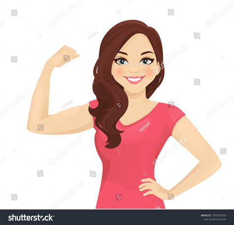 Retrato De Una Mujer Hermosa Y Vector De Stock Libre De Regalías 1395435050 Shutterstock