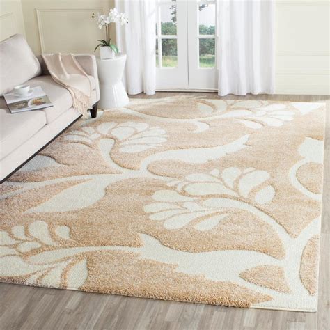 Safavieh Florida Shag Beige Cream 8 Ft X 10 Ft Area Rug SG459 1311 8