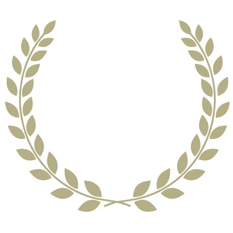 Gold Laurel Wreath Vector Classic Motif Victory Laurel Award Symbol