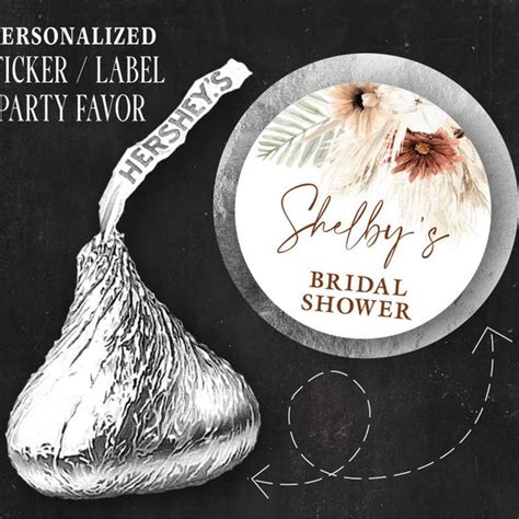 Hershey Kiss Stickers Bridal Shower Etsy