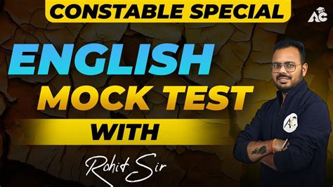 ENGLISH FOR PUNJAB POLICE CONSTABLE MOCK TEST PRACTICE SET ROHIT SIR