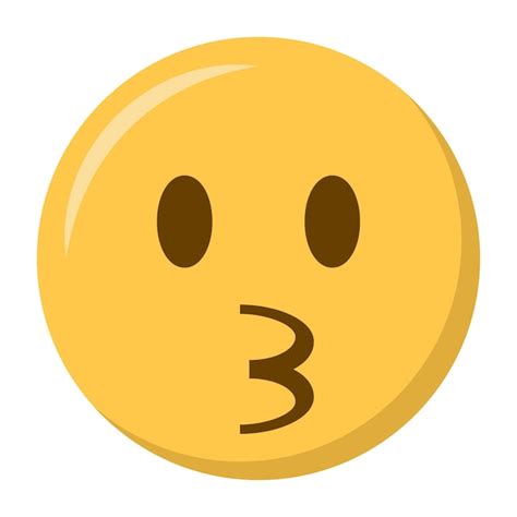 El Icono Del Emoji De La Cara Besando Vector Premium