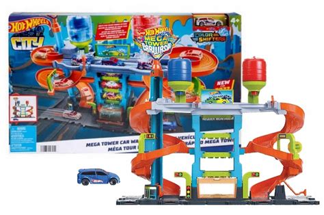 HOT WHEELS CITY ZESTAW ZAKRĘCONA MEGA MYJNIA Color Shifters autko 194735028955 Cena