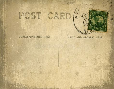 Vintage Postcard with Grungy Background Stock Illustration ...