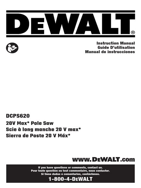 Dewalt Polesaw Manual | PDF | Battery Charger