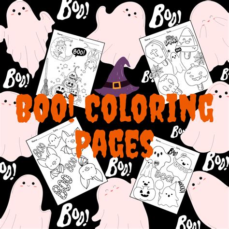 BOO! Coloring Pages—Halloween Art Activities—Great for Morning Work ...