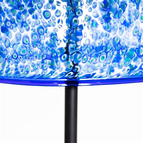 Blue And Black Millefiori Table Lamp With Glass Lamp Shade Italy 20th Century For Sale At 1stdibs