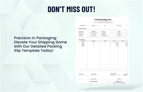 Detailed Packing Slip Template in Excel, Google Sheets - Download ...