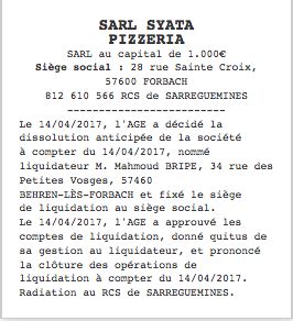 Annonce L Gale Dissolution Et Liquidation De Soci T Le L Galiste