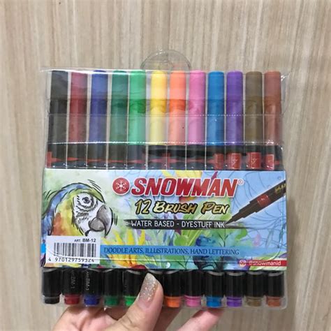 Jual Snowman Brush Pen Set Preloved Marker Spidol Kaligrafi Shopee